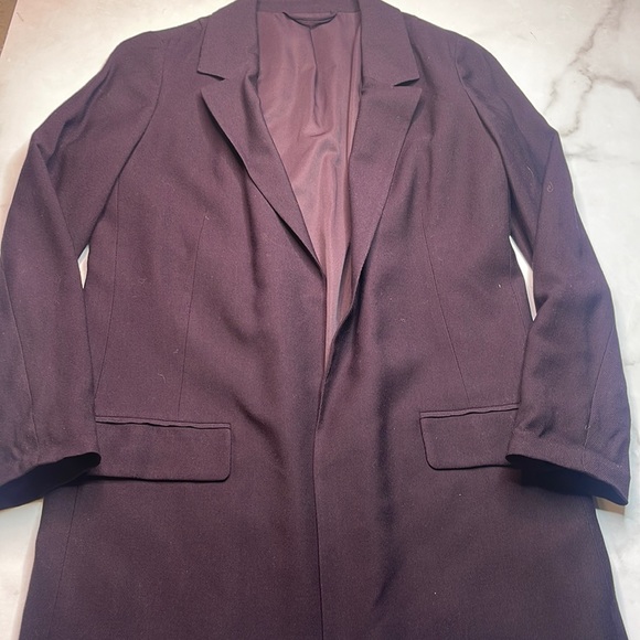 All Saints Aleida Blazer Maroon Size 2 - Picture 2 of 5